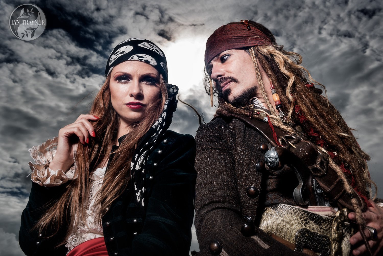 Captain Jack Sparrow lookalike Simon Newton in cosplay location photo shoot
