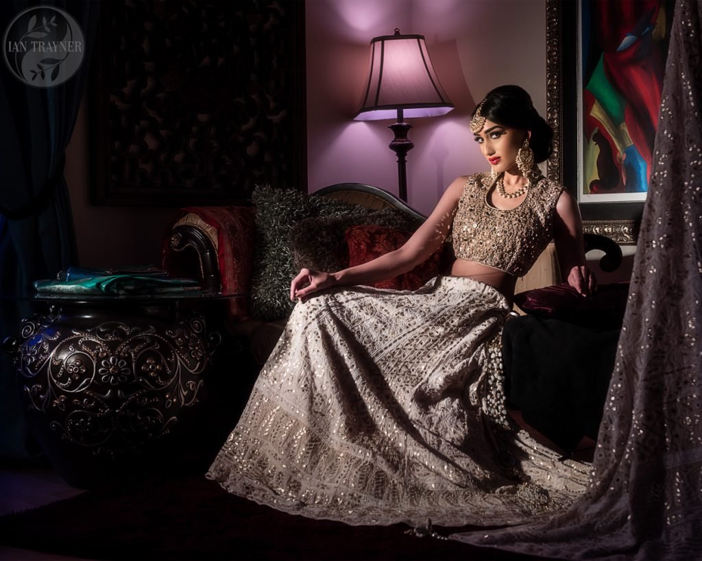 Commercial asian bridal fashion photography by Ian Trayner. Photo shoot was in the client's home.